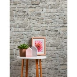 A.S. Creation Elements | 363702 | Papier Peint Intissé Pierre Brique | 0.53 M X 10.05 M | Gris -A.S. Creation Soldes 363702 4