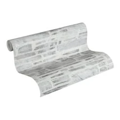 A.S. Creation Il Decoro | 364592 | Papier Peint Imitation Brique Pierre En Papier | Blanc