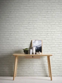 A.S. Creation Elements | 374142 | Papier Peint Intissé Pierre Brique | 0.53 M X 10.05 M | Blanc -A.S. Creation Soldes 374142 3 scaled