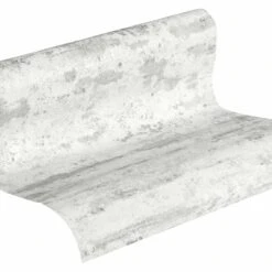 A.S. Creation Elements | 374152 | Papier Peint Intissé Effet Béton | 0.53 M X 10.05 M | Blanc