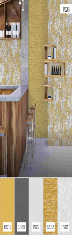 A.S. Creation Daniel Hechter 6 | 375203 | Papier Peint Intissé Floral | 0.53 M X 10.05 M | Jaune -A.S. Creation Soldes 375203 6 scaled