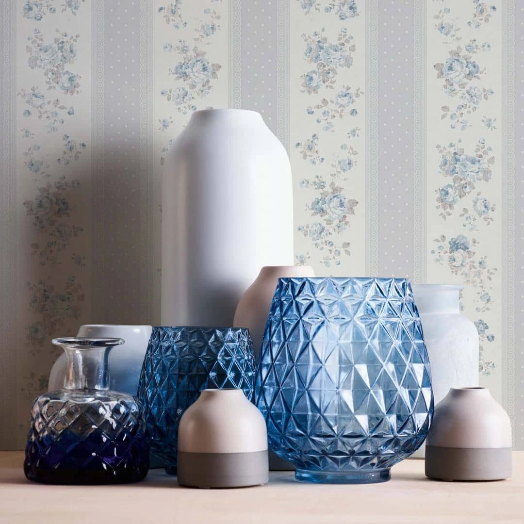 A.S. Creation Papier Peint Floral Gris Blanc - Papier Peint Intissé Maison De Campagne A.S. Création - Mat Et Légèrement Structuré 4 A.S. Creation Papier Peint Floral Gris Blanc - Papier Peint Intissé Maison De Campagne A.S. Création - Mat Et Légèrement Structuré – Image 4