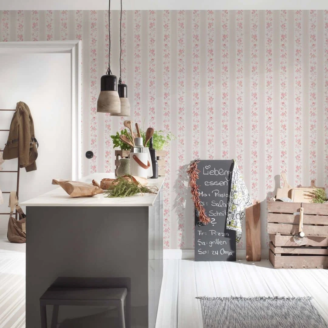 A.S. Creation Papier Peint Floral Beige Blanc - Papier Peint Intissé Maison De Campagne A.S. Création - Mat Et Légèrement Structuré 1 A.S. Creation Papier Peint Floral Beige Blanc - Papier Peint Intissé Maison De Campagne A.S. Création - Mat Et Légèrement Structuré