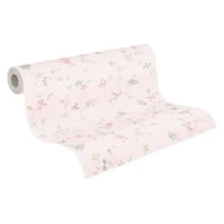 A.S. Creation Papier Peint à Fleurs Vert Crème - Papier Peint Intissé Maison De Campagne A.S. Création - Mat Légèrement Structuré -A.S. Creation Soldes 390712 6