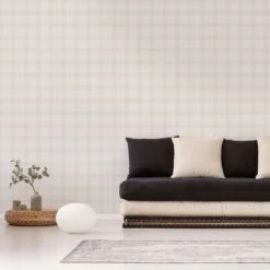 A.S. Creation Papier Peint à Carreaux Crème Beige - Papier Peint Intissé Cottage A.S. Création - Mat Et Légèrement Structuré -A.S. Creation Soldes 390723 3