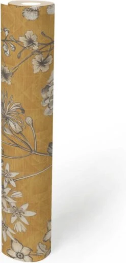 A.S. Creation AS Creation Metropolitan Stories 3 - PAPIER PEINT FLORAL VINTAGE - Gris Blanc Jaune - 1005 X 53 Cm -A.S. Creation Soldes 579x1200 5