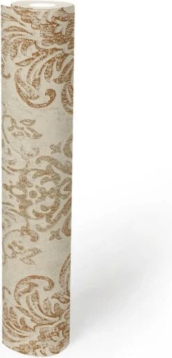 A.S. Creation AS Creation Metropolitan Stories 3 - PAPIER PEINT ORNEMENTS BAROQUES - Or Blanc Crème - 1005 X 53 Cm -A.S. Creation Soldes 579x1200 6