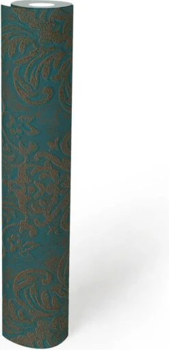 A.S. Creation AS Creation Metropolitan Stories 3 - PAPIER PEINT ORNEMENTS BAROQUES - Pétrole Doré - 1005 X 53 Cm -A.S. Creation Soldes 580x1200 11