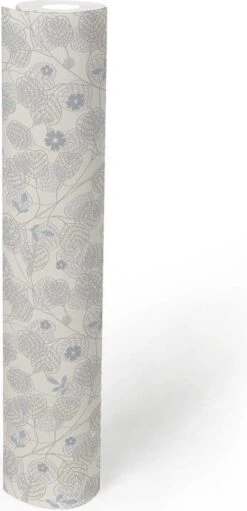 A.S. Creation AS Creation Metropolitan Stories 3 - PAPIER PEINT FLEURS ET FEUILLES - Gris Blanc Bleu - 1005 X 53 Cm -A.S. Creation Soldes 580x1200 3