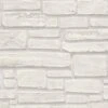 A.S. Creation Elements | 662316 | Papier Peint Intissé Pierre Brique | 0.53 M X 10.05 M | Blanc