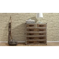 A.S. Creation Elements | 707130 | Papier Peint Intissé Pierre Brique | 0.53 M X 10.05 M | Beige -A.S. Creation Soldes 707130 4