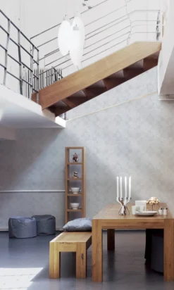 A.S. Creation AS Creation Titanium 3 - Papier Peint Géométrique Brillant - Graphique - Gris Clair Argenté - 1005 X 53 Cm -A.S. Creation Soldes 720x1200 5