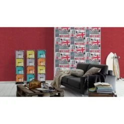A.S. Creation Il Decoro | 758453 | Papier Peint Papier Uni | 0.53 M X 10.05 M | Rouge -A.S. Creation Soldes 758453 3