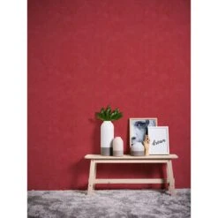 A.S. Creation Il Decoro | 758453 | Papier Peint Papier Uni | 0.53 M X 10.05 M | Rouge -A.S. Creation Soldes 758453 5