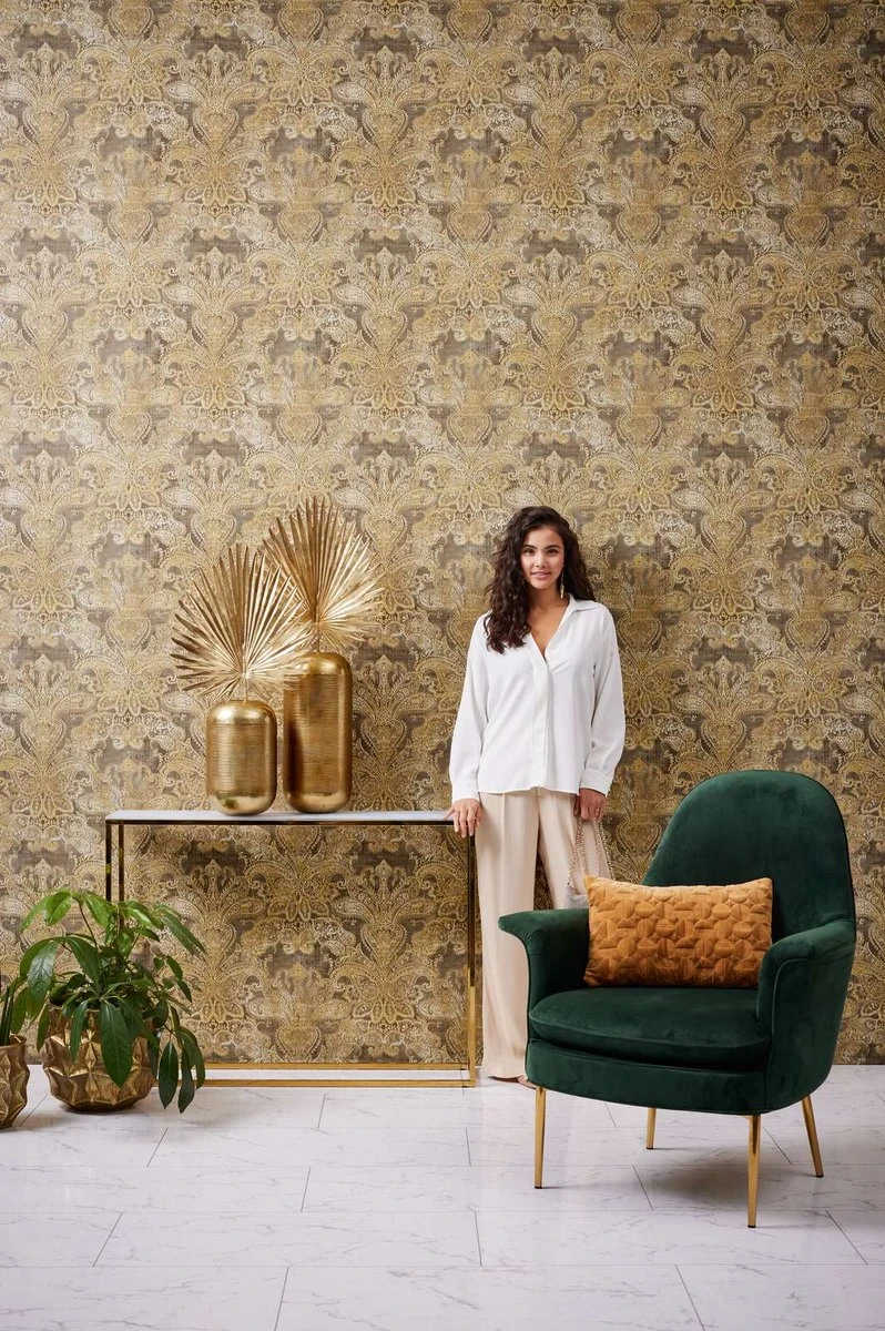 A.S. Creation AS Creation Metropolitan Stories 3 - PAPIER PEINT CLASSIQUE BAROQUE - Brun Beige Or Jaune - 1005 X 53 Cm 12 A.S. Creation AS Creation Metropolitan Stories 3 - PAPIER PEINT CLASSIQUE BAROQUE - Brun Beige Or Jaune - 1005 X 53 Cm – Image 12