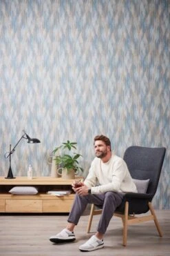 A.S. Creation PAPIER PEINT RUGUEUX VINTAGE | Scandinave - Bleu Beige Orange - AS Création Metropolitan Stories 3 -A.S. Creation Soldes 800x1200 4