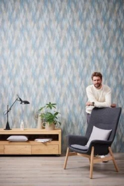 A.S. Creation PAPIER PEINT RUGUEUX VINTAGE | Scandinave - Bleu Beige Orange - AS Création Metropolitan Stories 3 -A.S. Creation Soldes 800x1200 5