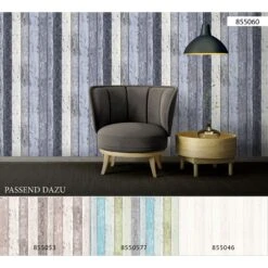 A.S. Creation Elements | 855060 | Papier Peint Bois Intissé | 0.53 M X 10.05 M | Bleu -A.S. Creation Soldes 855060 8