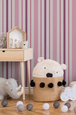 A.S. Creation Boys & Girls 6 | 898319 | Papier Peint à Rayures Papier | 0.53 M X 10.05 M | Rose -A.S. Creation Soldes 898319 2 1