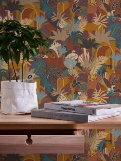 A.S. Creation AS Création Antigua - PAPIER PEINT ANIMAL JUNGLESTYLE - Orange Rouge Bleu Vert Beige - 1005 X 53 Cm -A.S. Creation Soldes 900x1200 13