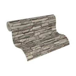 A.S. Creation Elements | 958331 | Papier Peint Intissé Pierre Brique | 0.53 M X 10.05 M | Gris -A.S. Creation Soldes 958331 1
