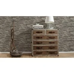 A.S. Creation Elements | 958331 | Papier Peint Intissé Pierre Brique | 0.53 M X 10.05 M | Gris -A.S. Creation Soldes 958331 2