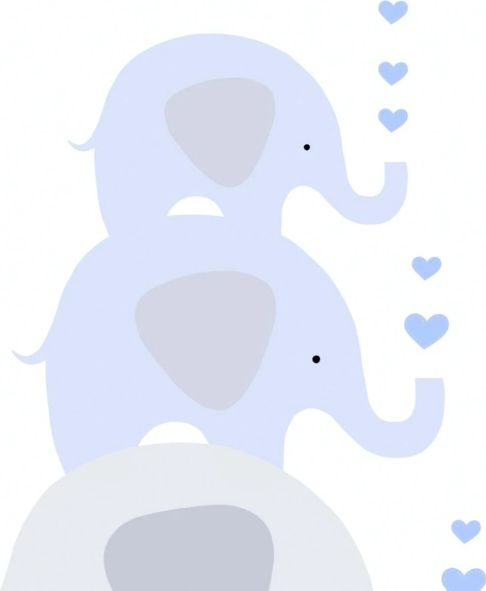 A.S. Creation PAPIER PEINT ACROBATIC ELEPHANT - Blauw Grijs Wit - Papier Peint Chambre D'enfant - AS Creation Little Love 4 A.S. Creation PAPIER PEINT ACROBATIC ELEPHANT - Blauw Grijs Wit - Papier Peint Chambre D'enfant - AS Creation Little Love – Image 4