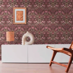 A.S. Creation Papier Peint Intissé Avec Motif à Fleurs Violet Rouge - Papier Peint Oiseaux Avec Animaux -A.S. Creation Soldes architects paper tapete art of eden 390562 ambiente7