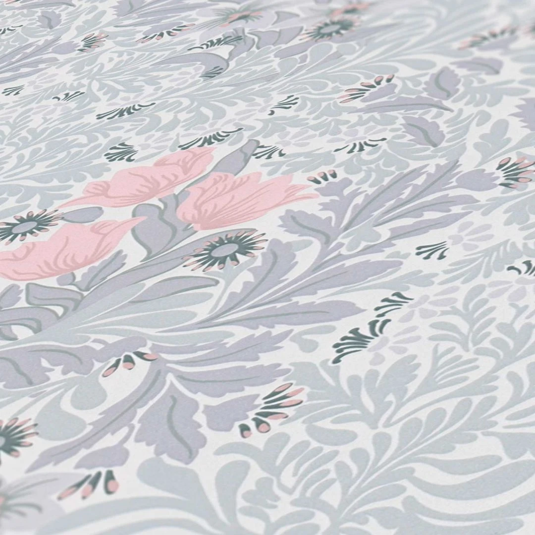 A.S. Creation Papier Peint à Motifs Floraux Blanc Rose - Papier Peint à Fleurs Et à Feuilles 4 A.S. Creation Papier Peint à Motifs Floraux Blanc Rose - Papier Peint à Fleurs Et à Feuilles – Image 4