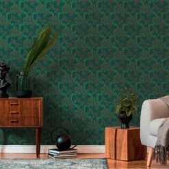 A.S. Creation Papier Peint Avec Rinceaux Et Fleurs Vert Rouge - Papier Peint Intissé Floral 9 A.S. Creation Papier Peint Avec Rinceaux Et Fleurs Vert Rouge - Papier Peint Intissé Floral -A.S. Creation Soldes architects paper tapete art of eden 390591 ambiente7