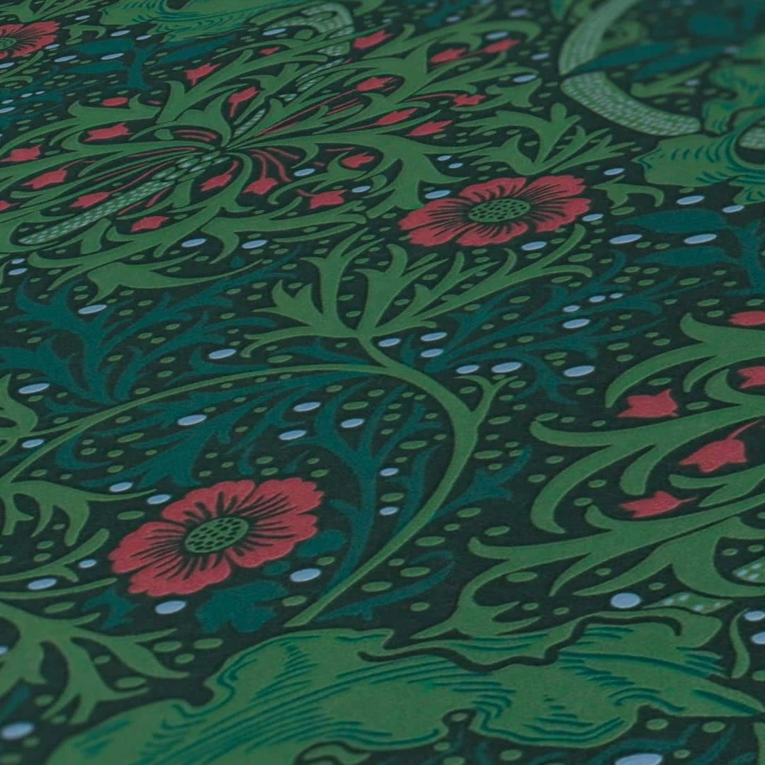 A.S. Creation Papier Peint Avec Rinceaux Et Fleurs Vert Rouge - Papier Peint Intissé Floral 4 A.S. Creation Papier Peint Avec Rinceaux Et Fleurs Vert Rouge - Papier Peint Intissé Floral – Image 4