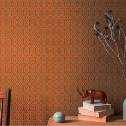 A.S. Creation Papier Peint Rétro Style Graphique Vert Orange - Papier Peint Intissé Vintage Géométrique -A.S. Creation Soldes architects paper tapete art of eden 390621 ambiente6