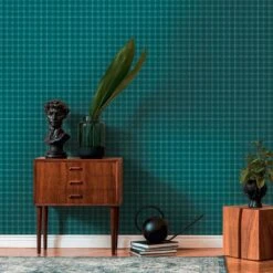 A.S. Creation Vintage Papier Peint à Carreaux Vert Bleu - Papier Peint à Motifs Rétro à Carreaux - Papier Peint Intissé Moderne -A.S. Creation Soldes architects paper tapete art of eden 390644 ambiente