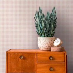 A.S. Creation Papier Peint Intissé à Carreaux Rétro Crème Beige - Papier Peint à Carreaux Vintage Moderne