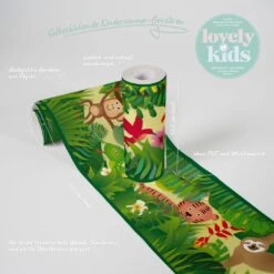 A.S. Creation A.S. Création Lovely Kids Frise Autocollante Enfant - Vert, Multicolore