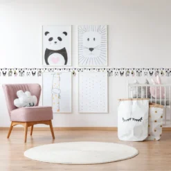 A.S. Creation A.S. Création Lovely Kids Frise Autocollante Enfant - Rosé, Blanc -A.S. Creation Soldes as creation bordre lovely kids 403729 ambiente3