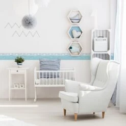 A.S. Creation A.S. Création Lovely Kids Frise Autocollante Enfant - Bleu, Blanc -A.S. Creation Soldes as creation bordre lovely kids 403731 ambiente2