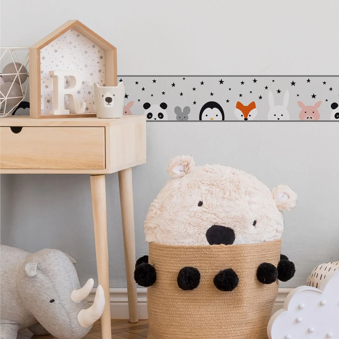 A.S. Creation A.S. Création Lovely Kids Frise Autocollante Enfant - Gris, Noir 3 A.S. Creation A.S. Création Lovely Kids Frise Autocollante Enfant - Gris, Noir – Image 3