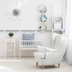 A.S. Creation A.S. Création Lovely Kids Frise Autocollante Enfant - Gris, Bleu -A.S. Creation Soldes as creation bordre lovely kids 403744 ambiente2