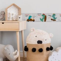 A.S. Creation A.S. Création Lovely Kids Frise Autocollante Enfant - Vert, Brun -A.S. Creation Soldes as creation bordre lovely kids 403745 ambiente