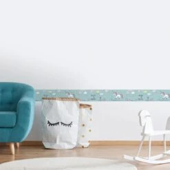 A.S. Creation A.S. Création Lovely Kids Frise Autocollante Enfant - Turquoise, Rosé -A.S. Creation Soldes as creation bordre lovely kids 403746 ambiente31