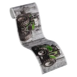 A.S. Creation A.S. Création Little Stars Papier Peint Effet Bois - Papier Peint Enfant Vert, Gris