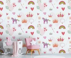 A.S. Creation Papier Peint Chambre Enfant Rose - Papier Peint Intissé Art Pour Enfants Livingwalls - Mat Et Lisse