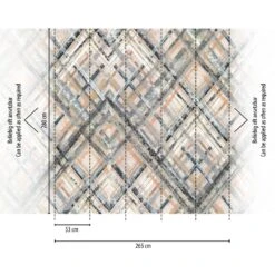 A.S. Creation Papier Peint à Carreaux Gris Beige - Papier Peint Intissé Art Livingwalls - Mat Et Lisse -A.S. Creation Soldes as creation fototapete the wall 392281 muster