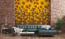 A.S. Creation Papier Peint Rétro Jaune Orange - Papier Peint Intissé Retro & Vintage Livingwalls - Mat Et Lisse