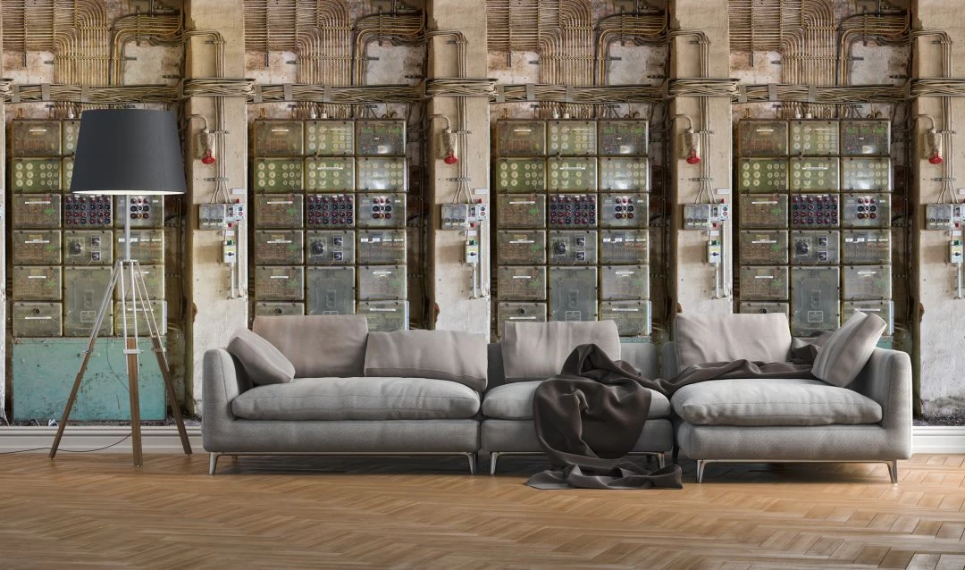 A.S. Creation Papier Peint Hall D'usine Coloré Crème - Papier Peint Intissé Architecture Livingwalls - Mat Et Lisse 1 A.S. Creation Papier Peint Hall D'usine Coloré Crème - Papier Peint Intissé Architecture Livingwalls - Mat Et Lisse