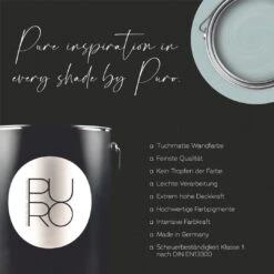 A.S. Creation Peinture Murale Premium Bleu Vert - PURO C3009 Essence Bleuâtre -A.S. Creation Soldes as creation innen farbe dd125902 wandfarbe