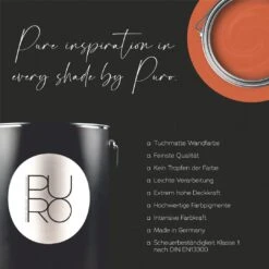 A.S. Creation Peinture Murale Premium Rouge Orange - PURO C9005 Orange Poussiéreux -A.S. Creation Soldes as creation innen farbe dd126154 wandfarbe