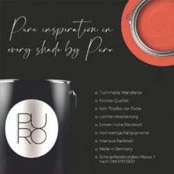 A.S. Creation Peinture Murale Premium Rouge - PURO C9007 Orange Poussiéreux -A.S. Creation Soldes as creation innen farbe dd126160 wandfarbe