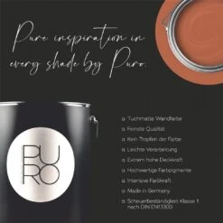 A.S. Creation Peinture Murale Premium Rouge - PURO C9009 Orange Poussiéreux -A.S. Creation Soldes as creation innen farbe dd126166 wandfarbe